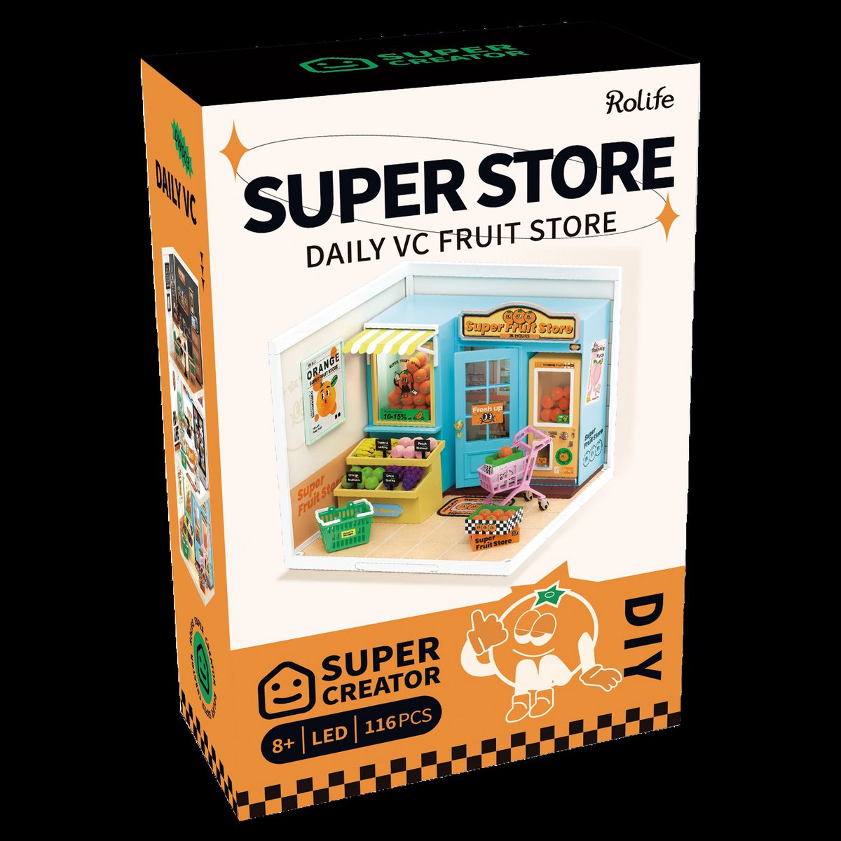 Robotime, DIY Huisje Super Store Daily VC Fruit Store