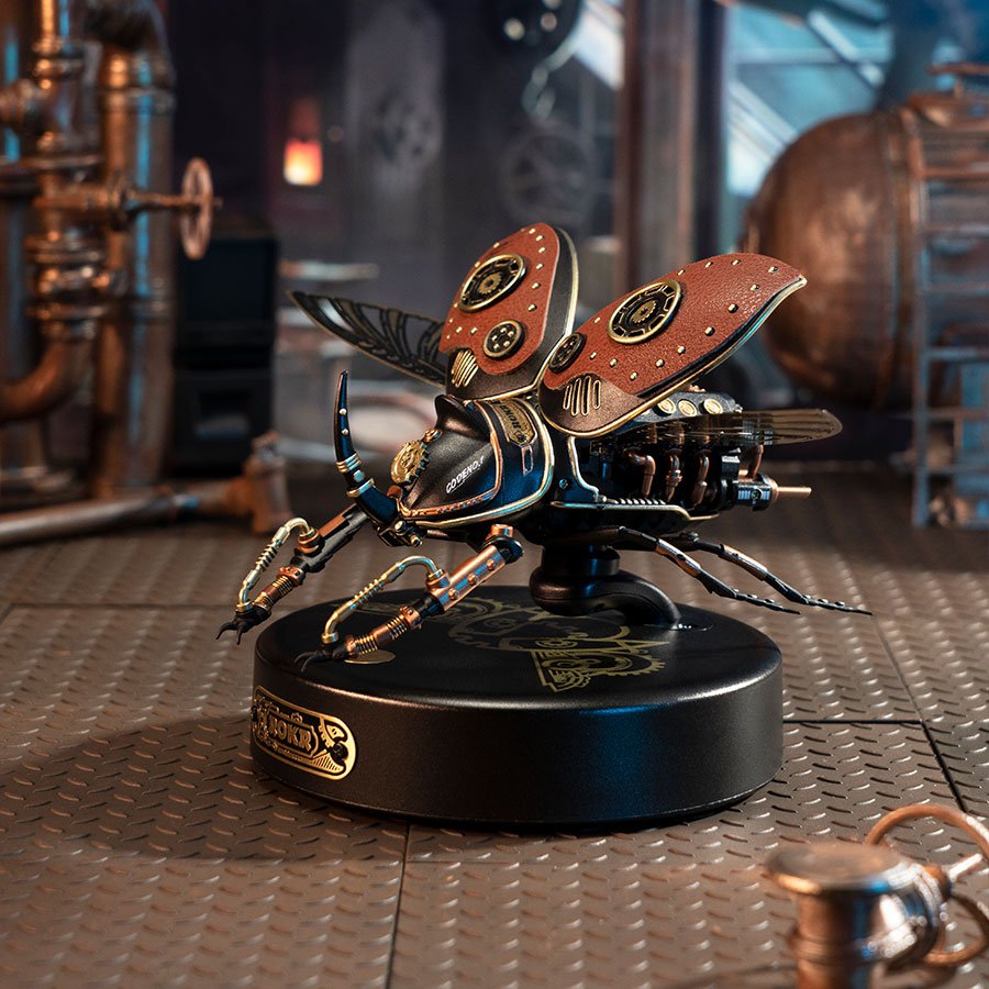 Robotime, 3D DIY Kunststof Bouwpakket Rhinoceros Kever/Beetle, MI01, 11,6x19x9,6cm