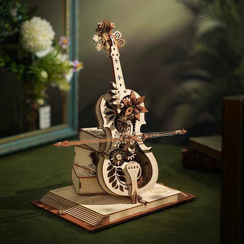 Robotime, Muziekdoos Hout DIY 3D Puzzel Magic Cello