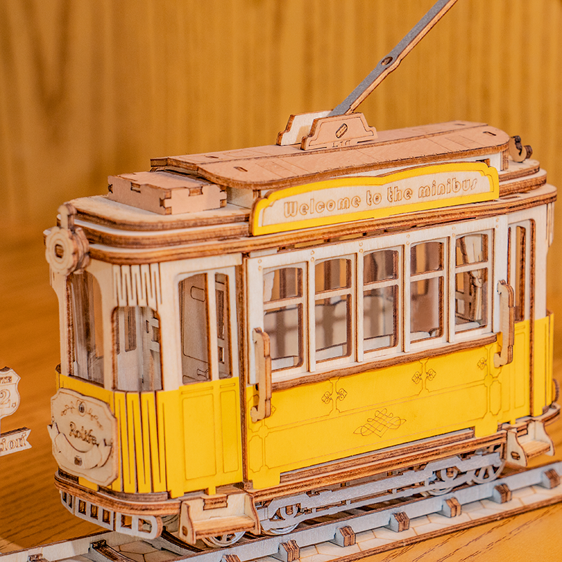 Robotime, 3D Houten Puzzel Tramcar