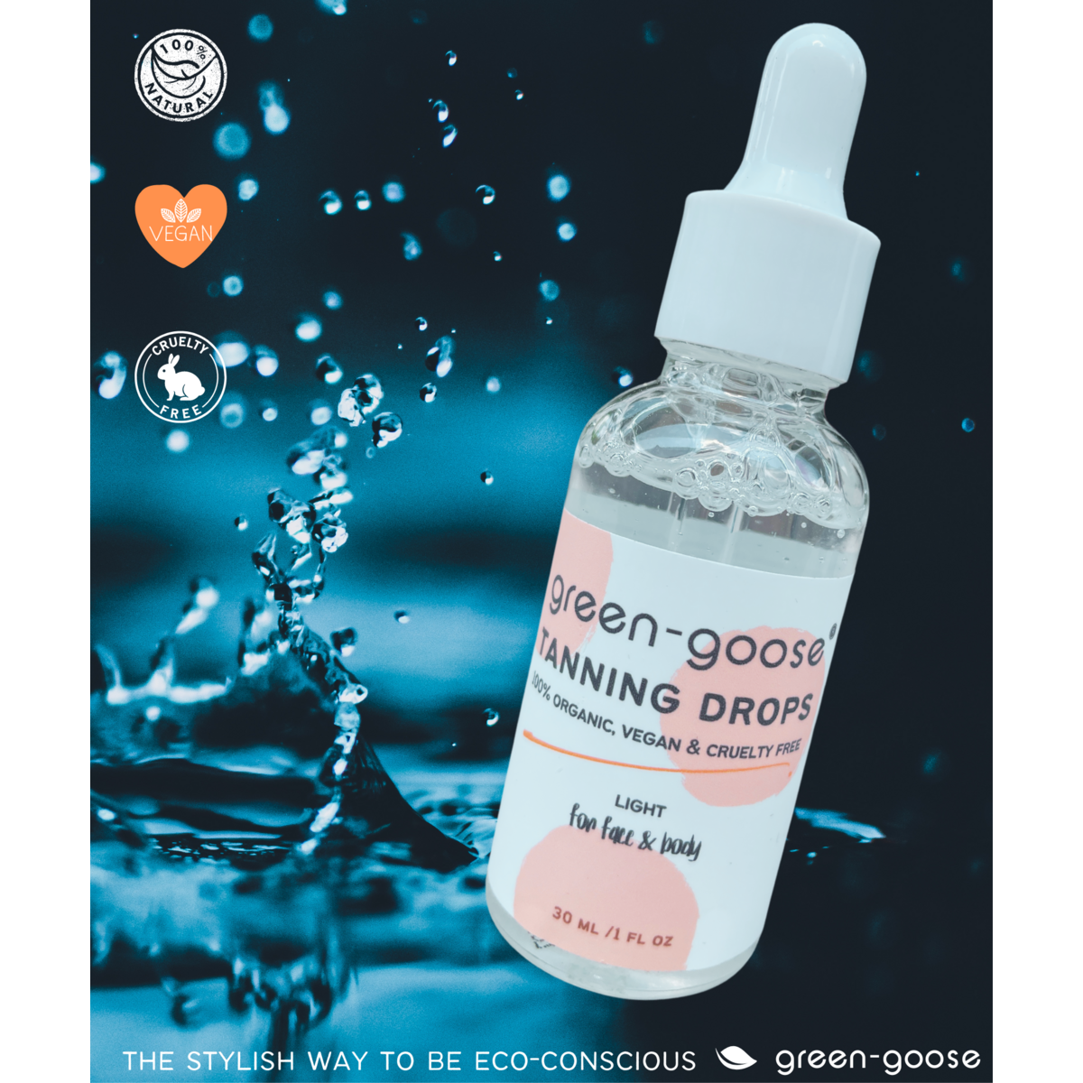 green goose Organic Tanning Drops - Light - 30 ml