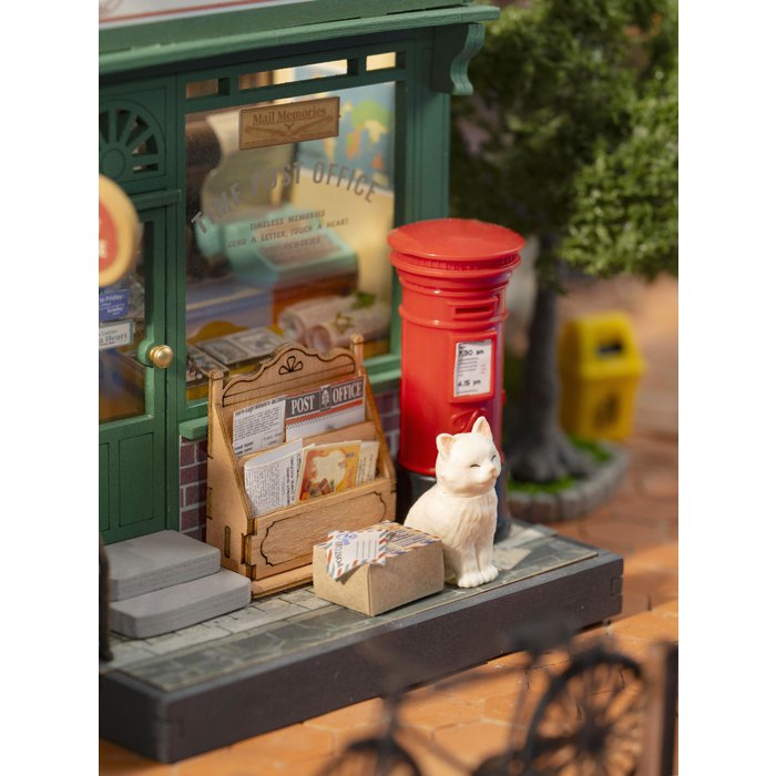 Robotime, DIY Huisje Centry Post Office,DS037, 9,5x9,5x12cm