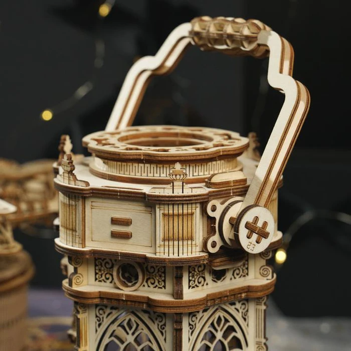 Robotime, Muziekdoos Hout DIY 3D Puzzel Victorian Lantern