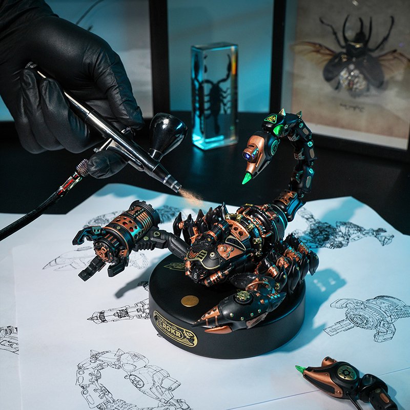 Robotime, 3D DIY Kunststof Bouwpakket Schorpioen/Scorpion, MI04, 17x13x11,5cm