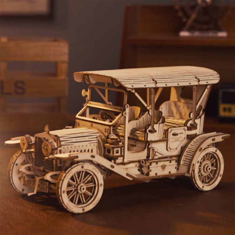 Robotime, Houten Puzzel 3D Vintage Car