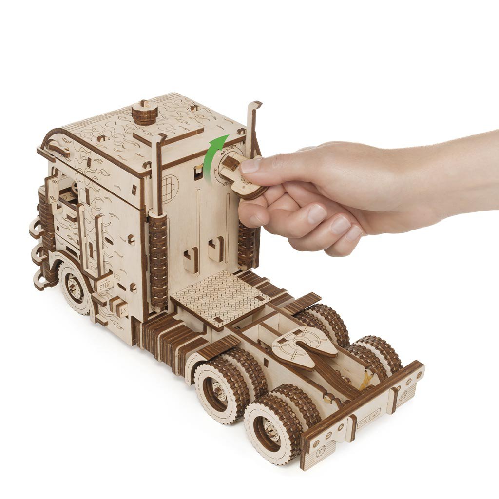 Eco Wood Art, (EWA) 3D Houten Puzzel Truck Road King