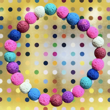 Luna-Leena kinderarmbandkleuren - lava kralen - handgemaakt in Nepal