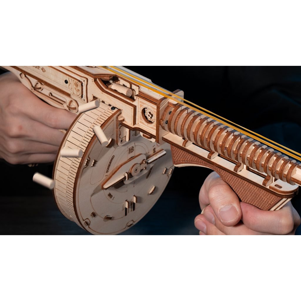 Robotime, 3D Houten Puzzel Submachine Gun, LQB01, 70x14x18cm