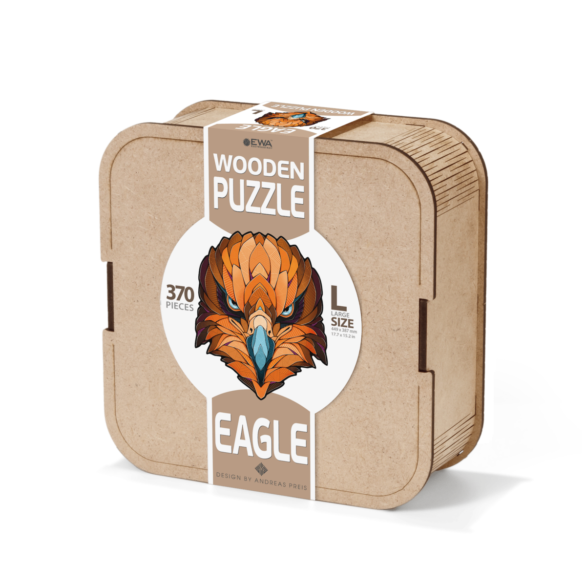 Eco Wood Art (EWA) Houten Legpuzzel Eagle, Size L, Houten Doos