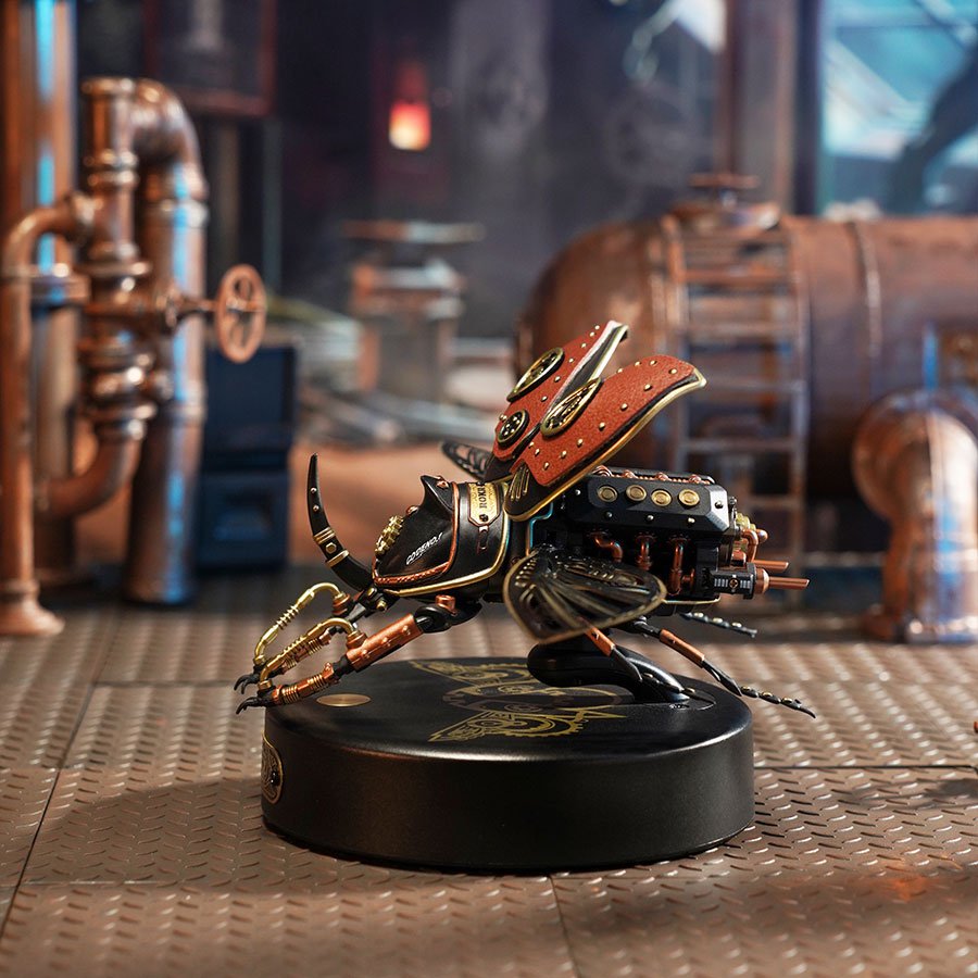 Robotime, 3D DIY Kunststof Bouwpakket Rhinoceros Kever/Beetle, MI01, 11,6x19x9,6cm