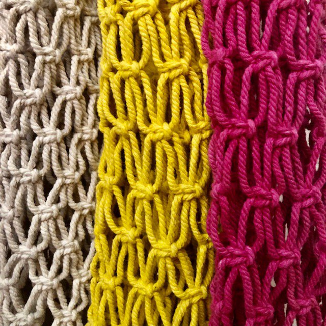 Luna-Leena tas - Macrame gebroken wit - Katoen - Handgemaakt in Nepal