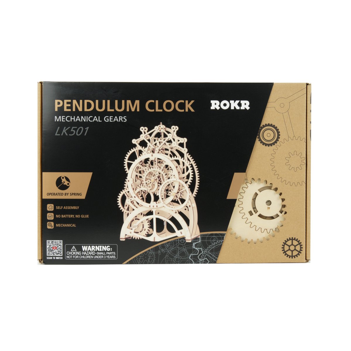 Robotime, Houten Puzzel 3D Pendule Klok