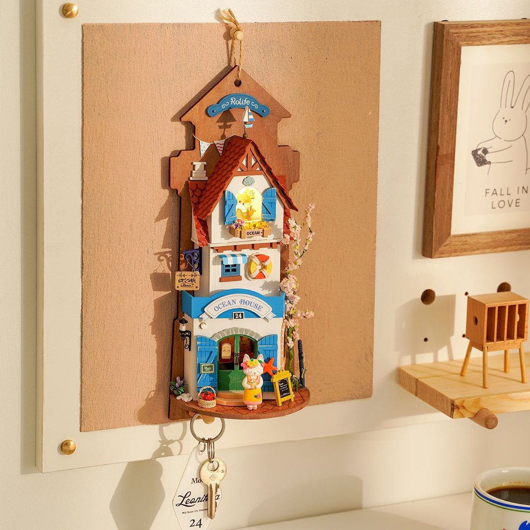 DIY Sleutelrekje Island Dream Villa met LED verlichting, Robotime