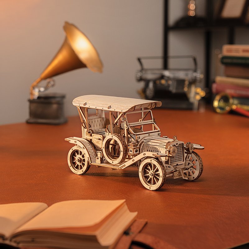 Robotime, Houten Puzzel 3D Vintage Car