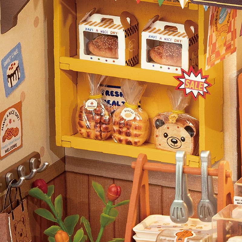 Robotime, DIY Huisje Becka's Baking House met LED verlichting
