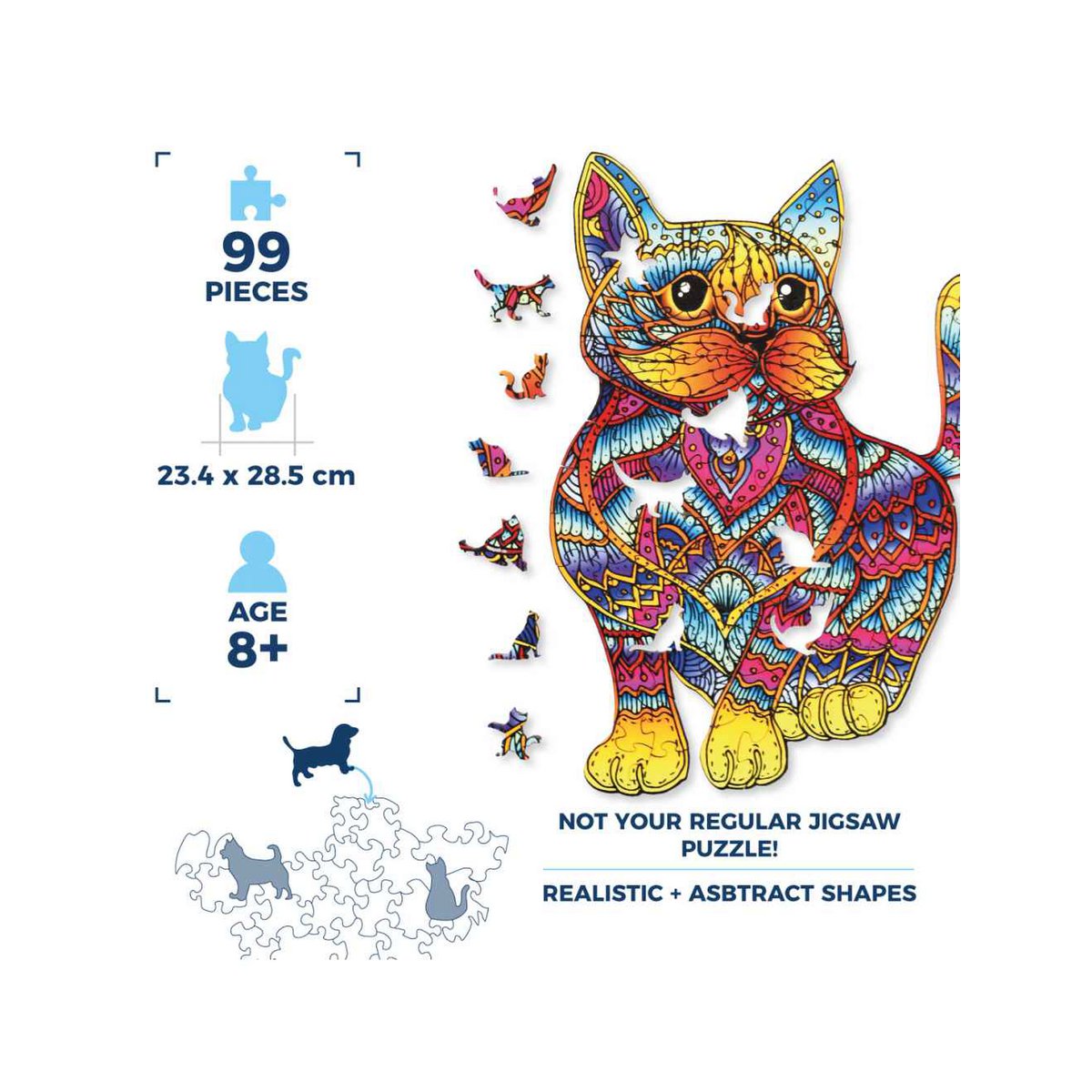Logica Giochi Mandala Houten Legpuzzel Kat/ Cat