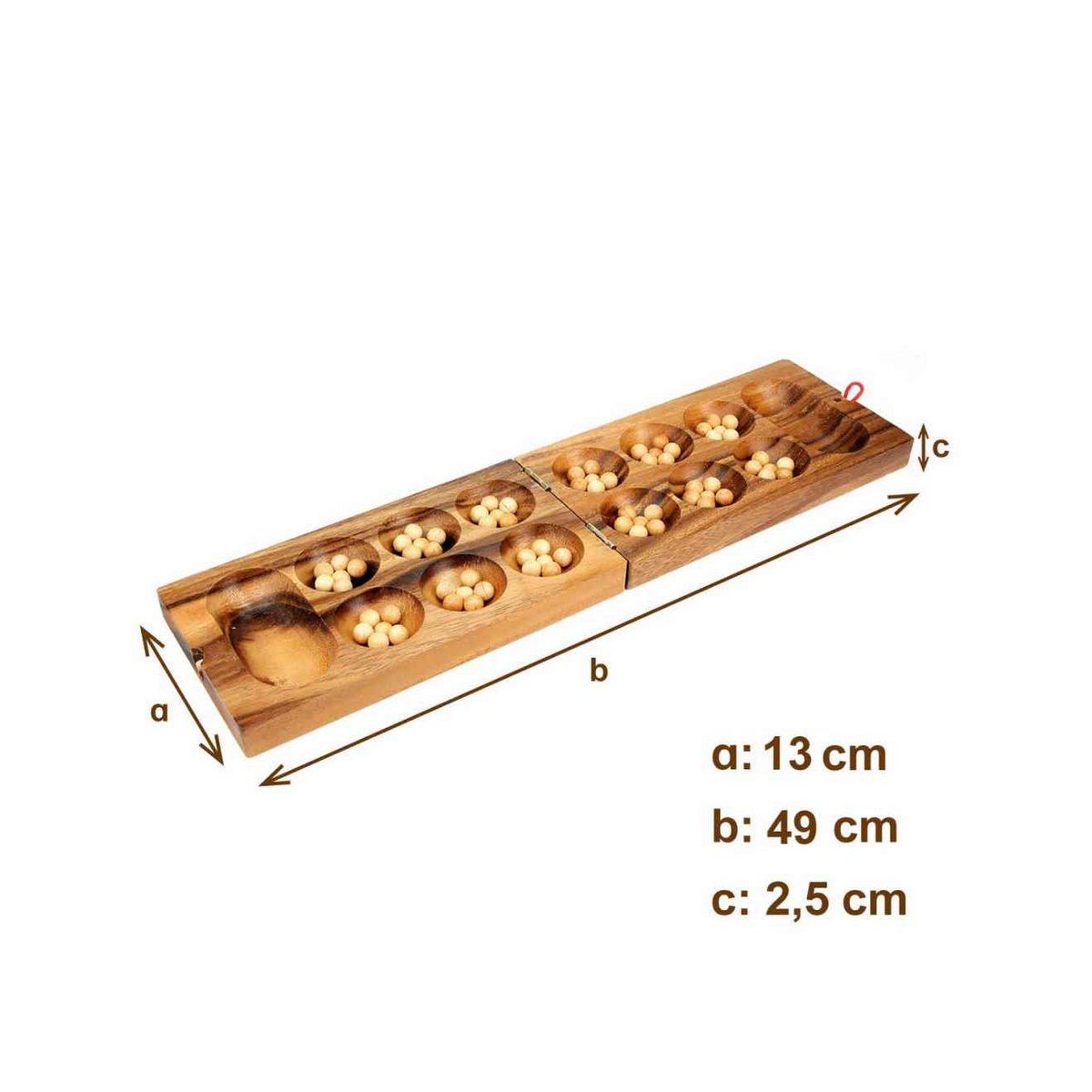 Logica Giochi Houten (reis) Bordspel Kalaha, LG743, 49x26x2,5cm