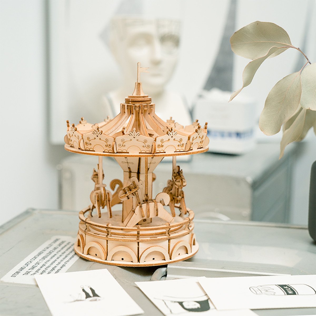 Robotime, 3D Houten Puzzel Merry Go Round