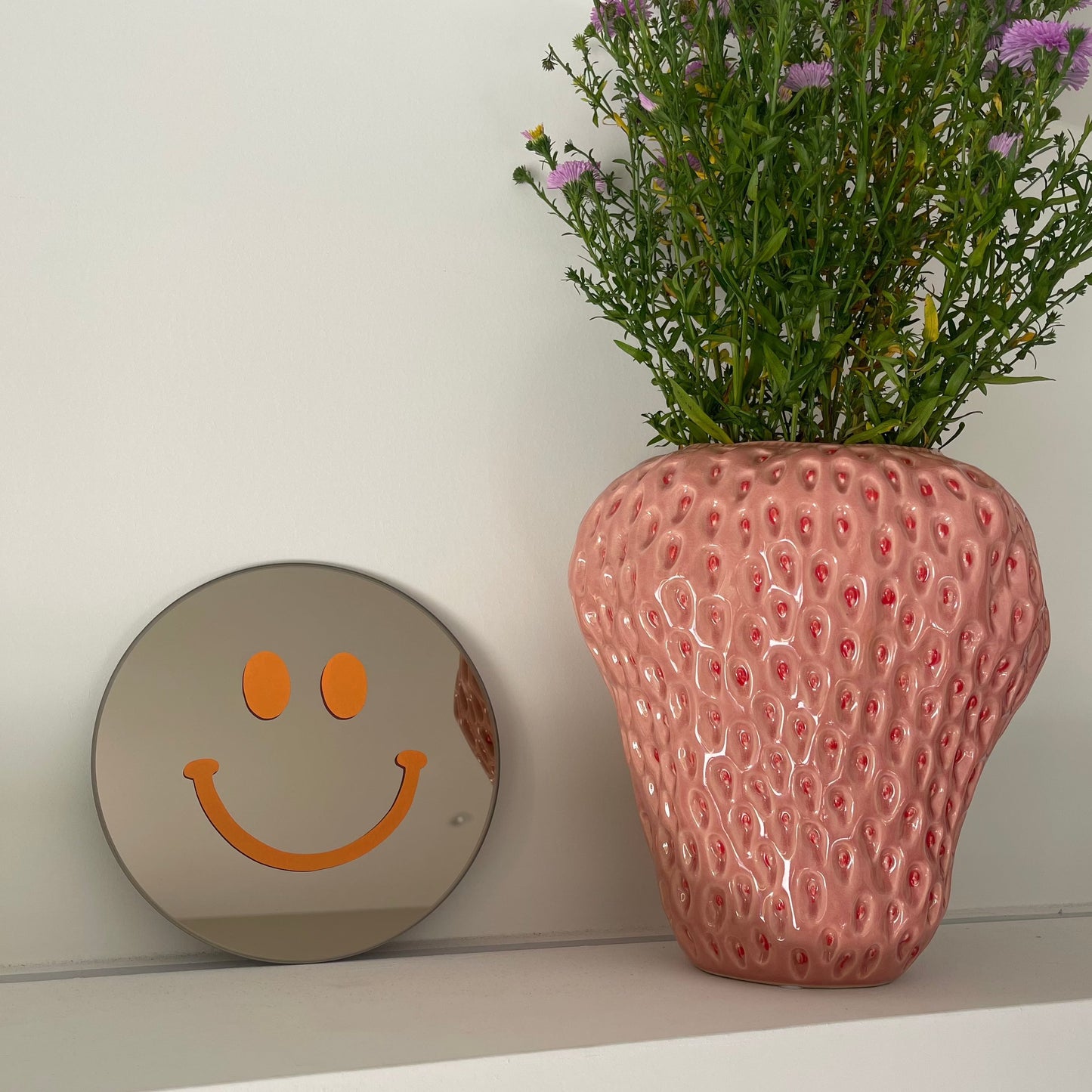"Dagelijkse geluksboost" Smiley spiegel Orange Smile