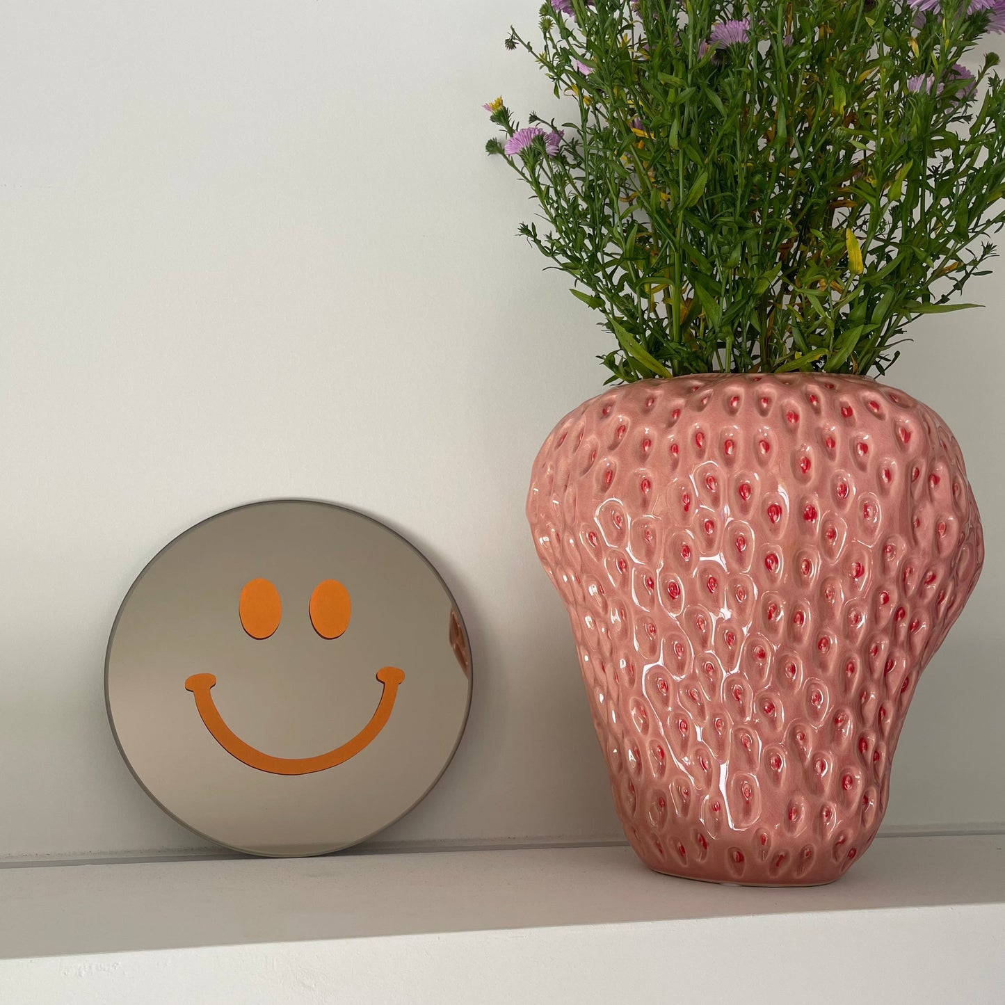 "Dagelijkse geluksboost" Smiley spiegel Orange Smile
