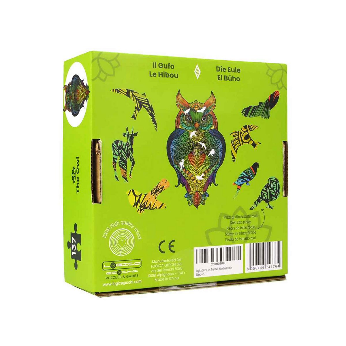 Logica Giochi Mandala Houten Legpuzzels Uil/ Owl