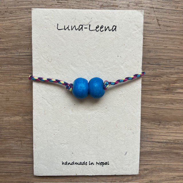 Luna-Leena Bracelet Blue - handgemaakt in Nepal