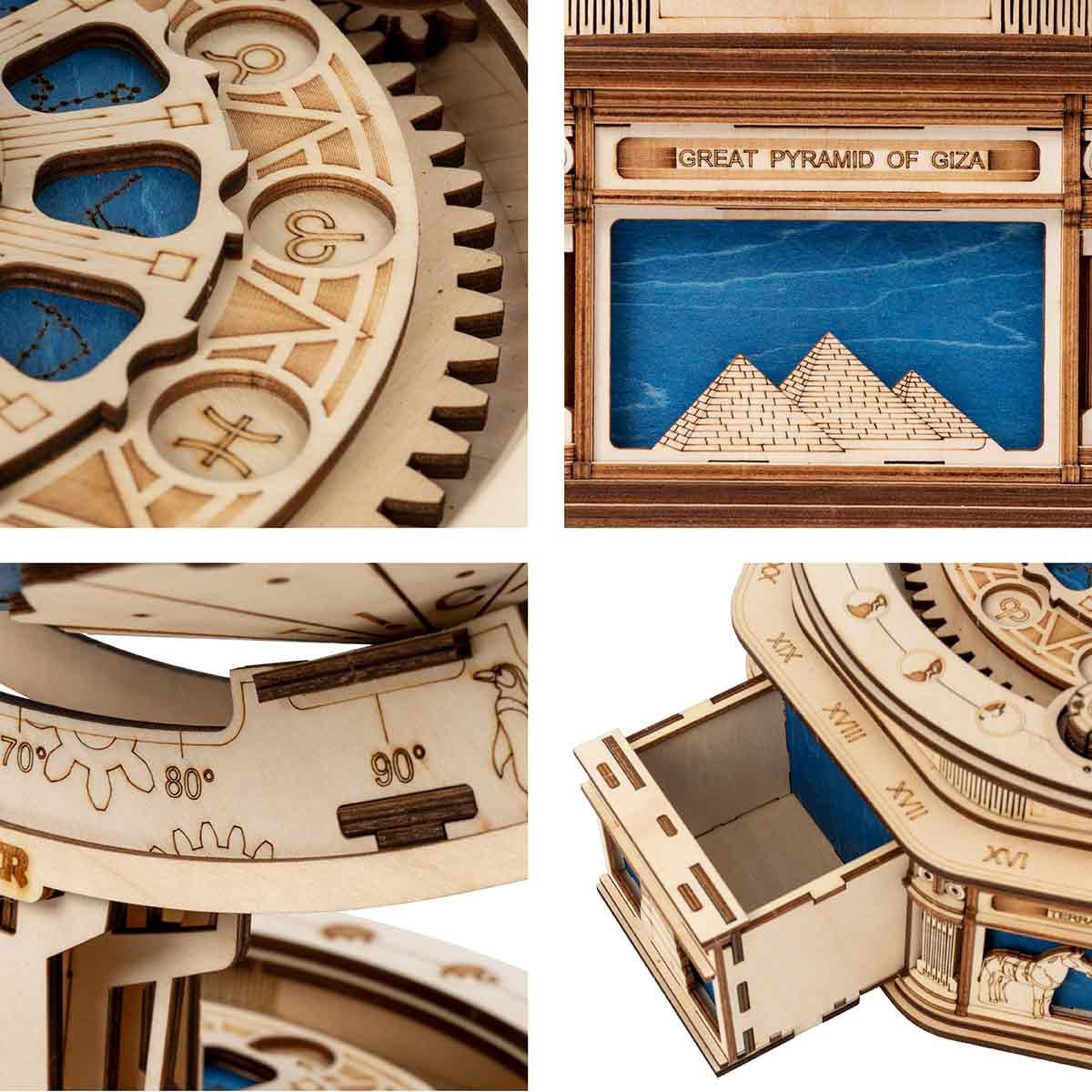 Houten Puzzel 3D The Globe Blauw, Robotime