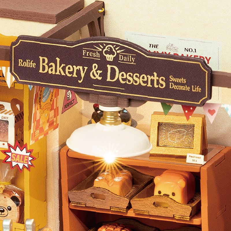 Robotime, DIY Huisje Becka's Baking House met LED verlichting