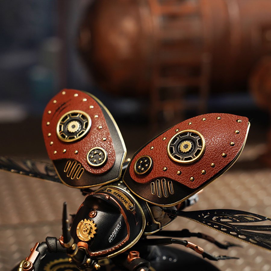 Robotime, 3D DIY Kunststof Bouwpakket Rhinoceros Kever/Beetle, MI01, 11,6x19x9,6cm