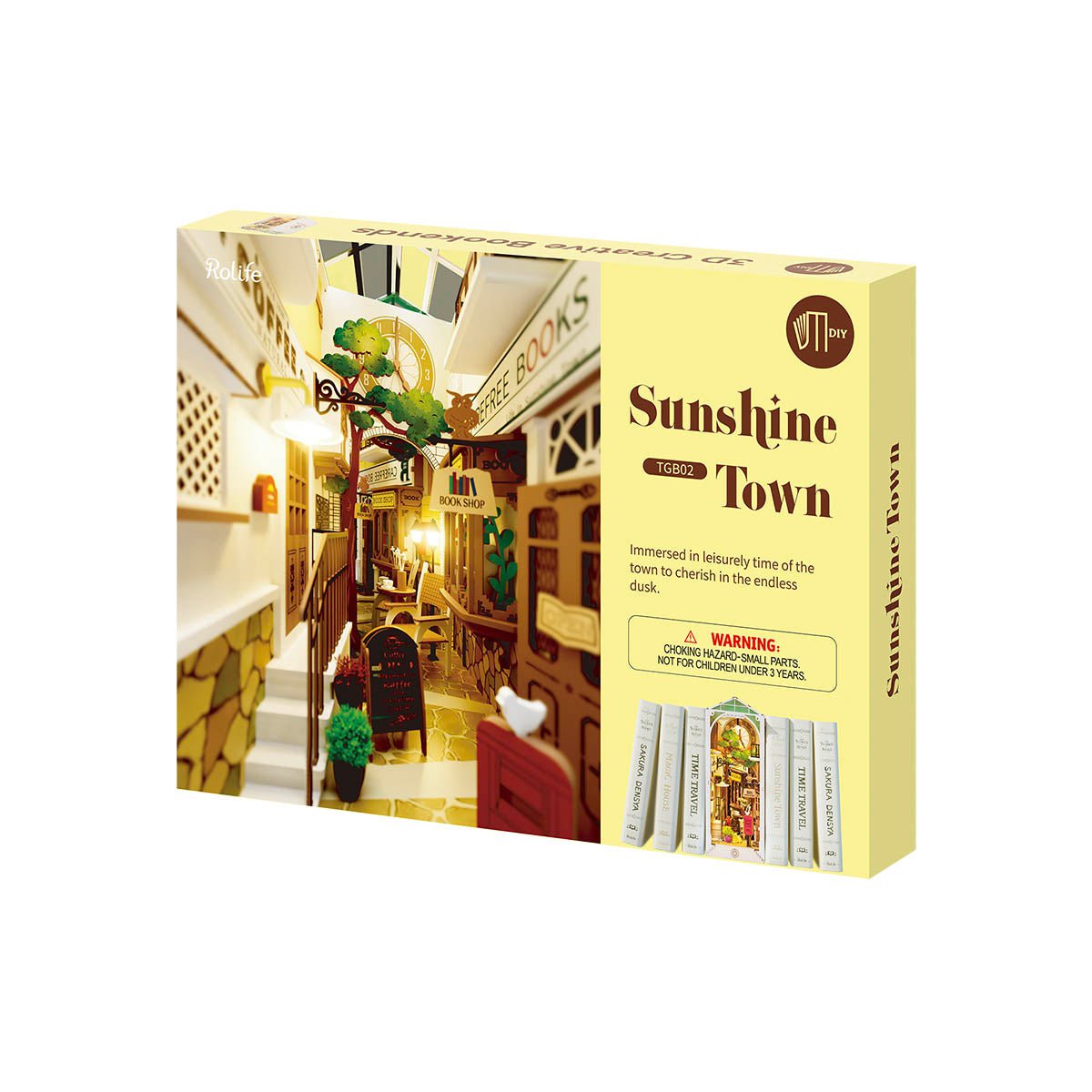 Robotime, DIY Book Nook Boekensteun Sunshine Town