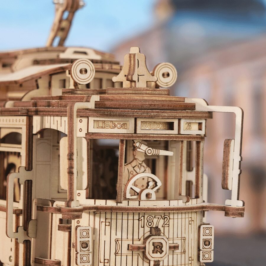 Robotime, Houten Puzzel 3D Classic City Tram, LK801, 24,7x16,5x28,7cm