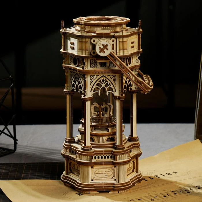Robotime, Muziekdoos Hout DIY 3D Puzzel Victorian Lantern