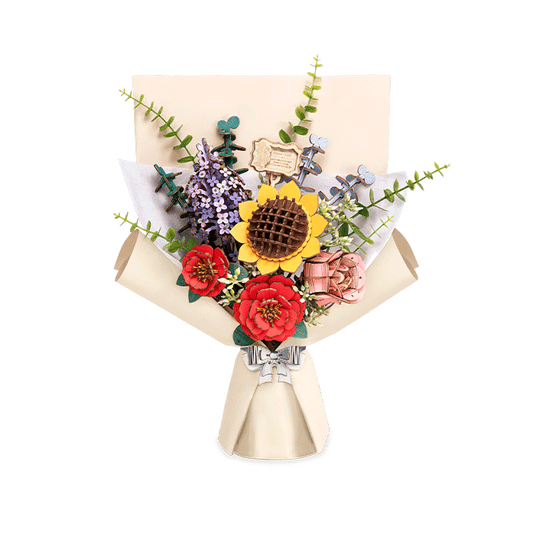 Robotime, DIY Houten Bloemenboeket/Flower Bouquet, TW01H,