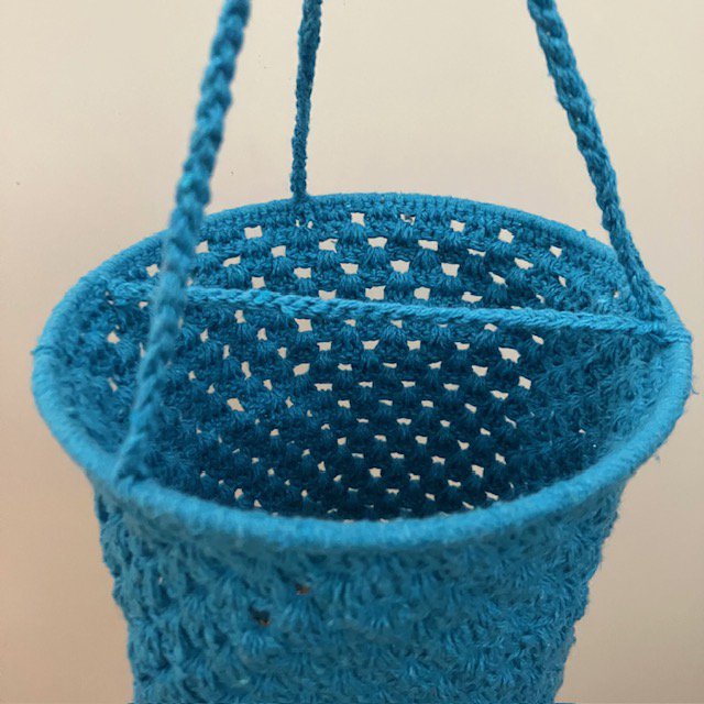 Luna-Leena Lampion Crochet - Turquoise - Organisch katoen - Handhaak in Nepal