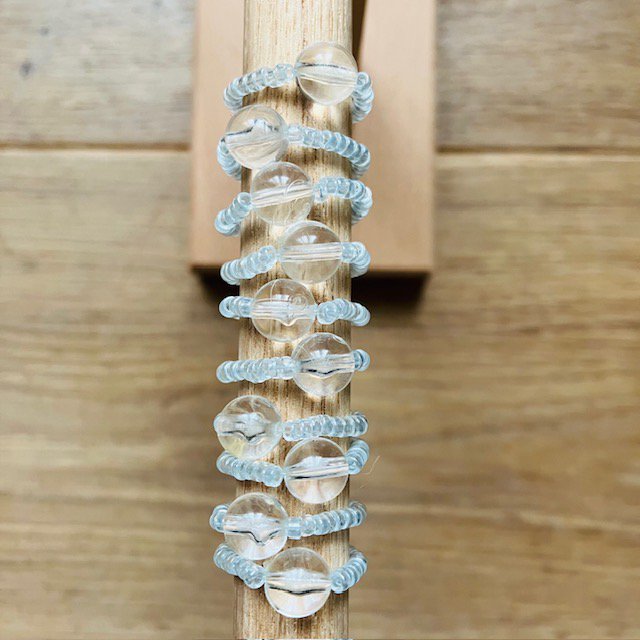 Luna -Leena ring gerecycled transparant - Handgemaakt in Nepal
