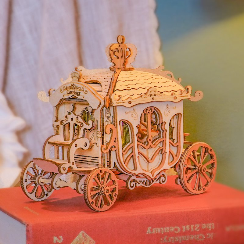 Robotime, 3D Houten Puzzel Carriage