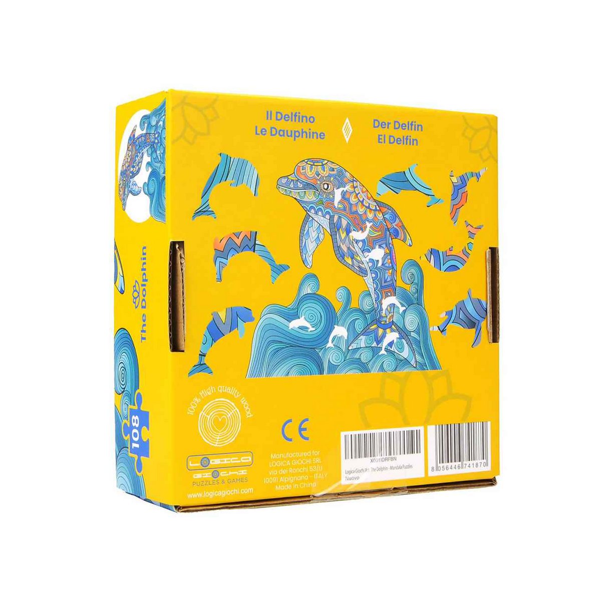Logica Giochi Mandala Houten Legpuzzel Dolfijn/ Dolphin