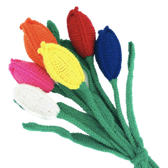 Luna-Leena tulp Hollands boeket veelkleurig - Zachte wol - Handgehaakt in Nepal
