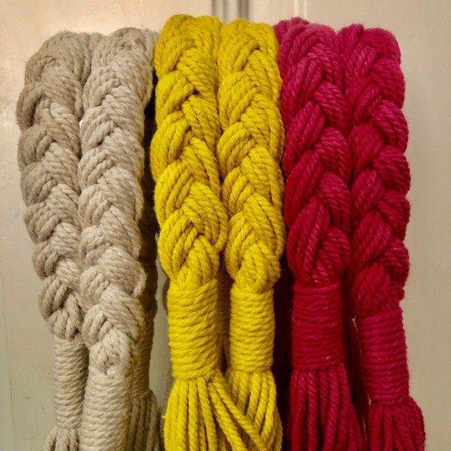 Luna-Leena tas - Macrame gebroken wit - Katoen - Handgemaakt in Nepal