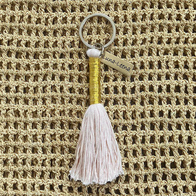 Luna-Leena Keychain Long Tassel Gold - Handgemaakt in Nepal