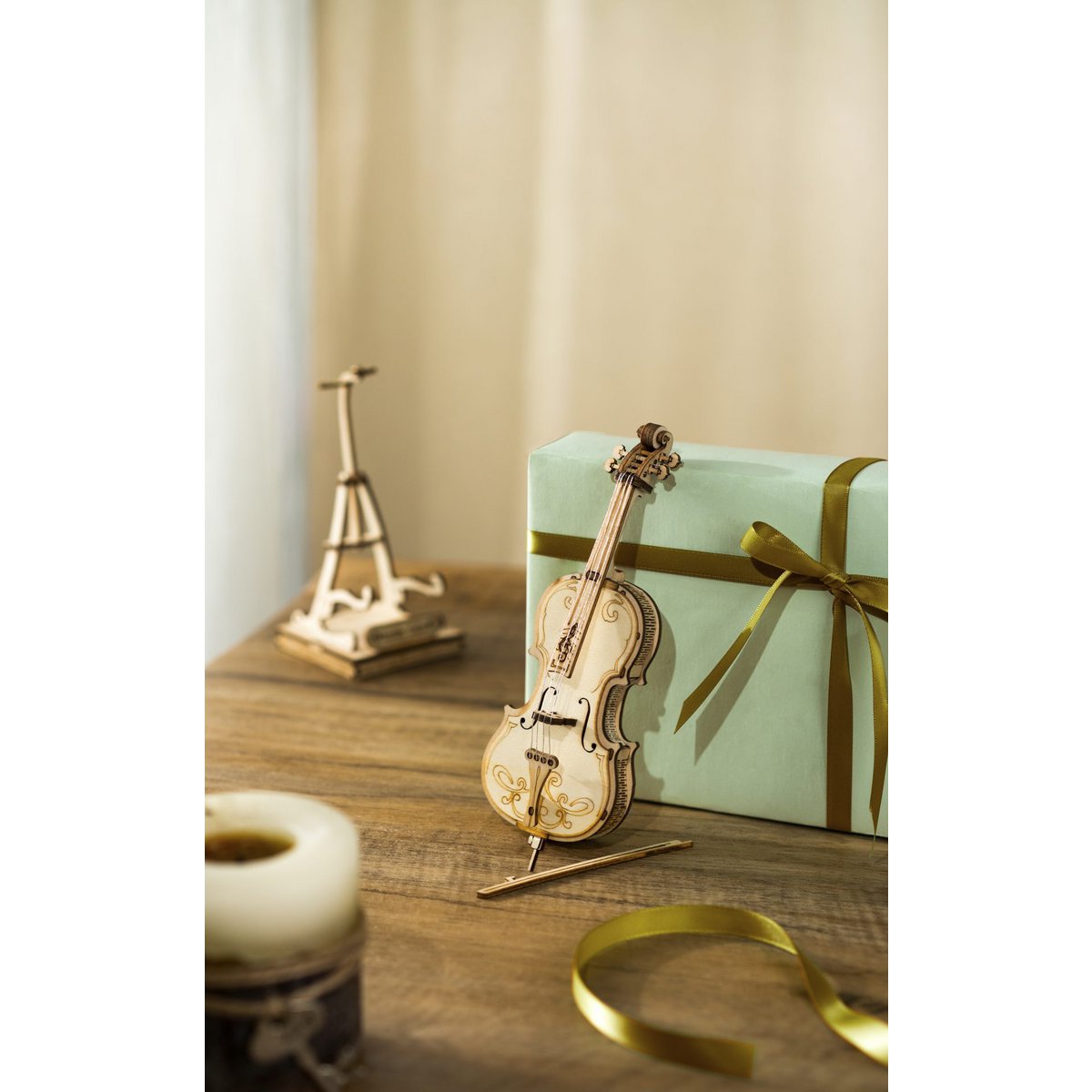 Robotime, 3D Houten Puzzel Muziekinstrument Cello