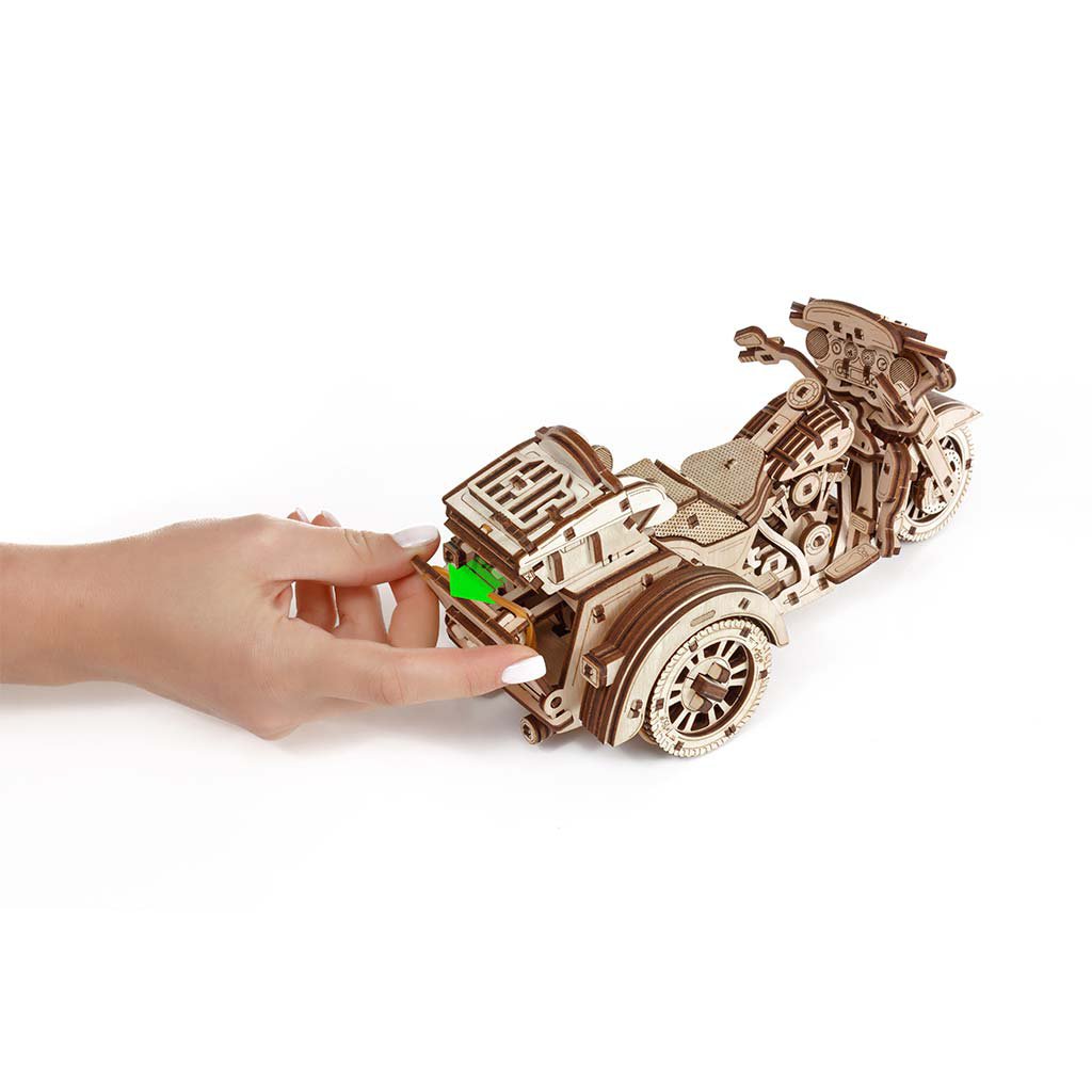 Eco Wood Art (EWA) 3D Houten Puzzel Trike, 2918, 22,6x11,1x11,1cm