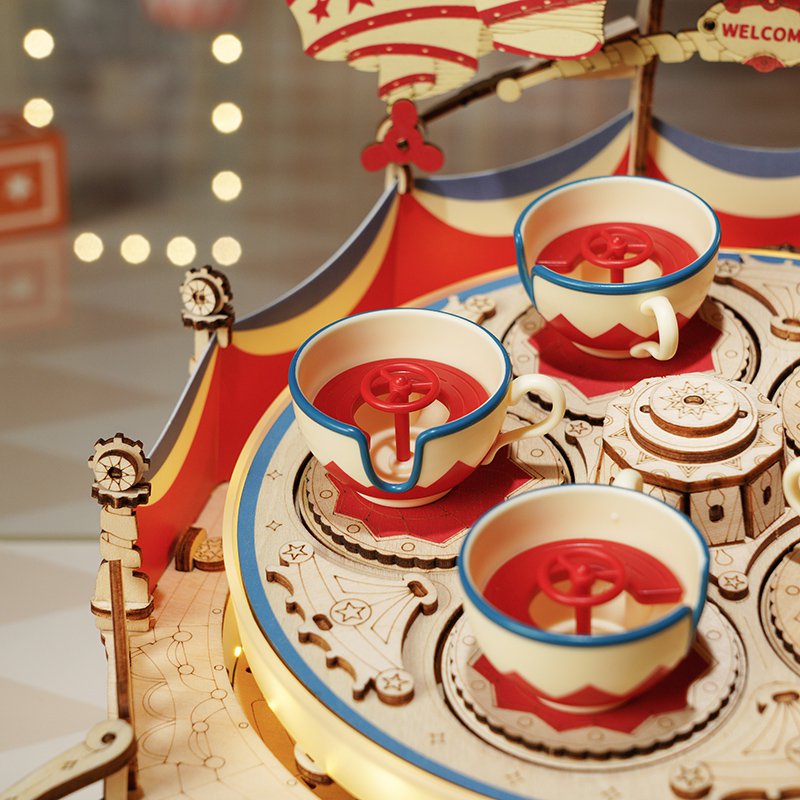 Robotime, Muziekdoos Hout DIY Tilt A Whirl