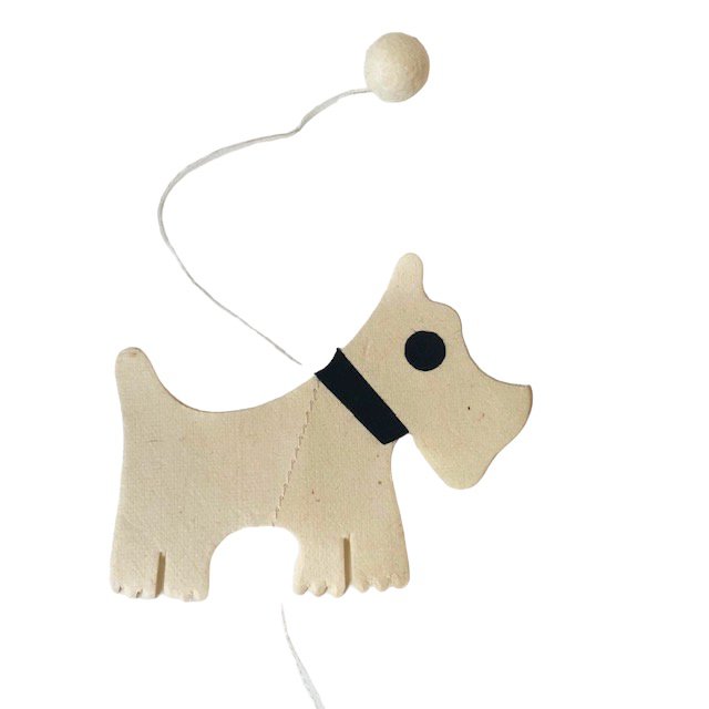 Luna-Leena slinger hond ecopapier - Gebroken wit - Handgemaakt in Nepal