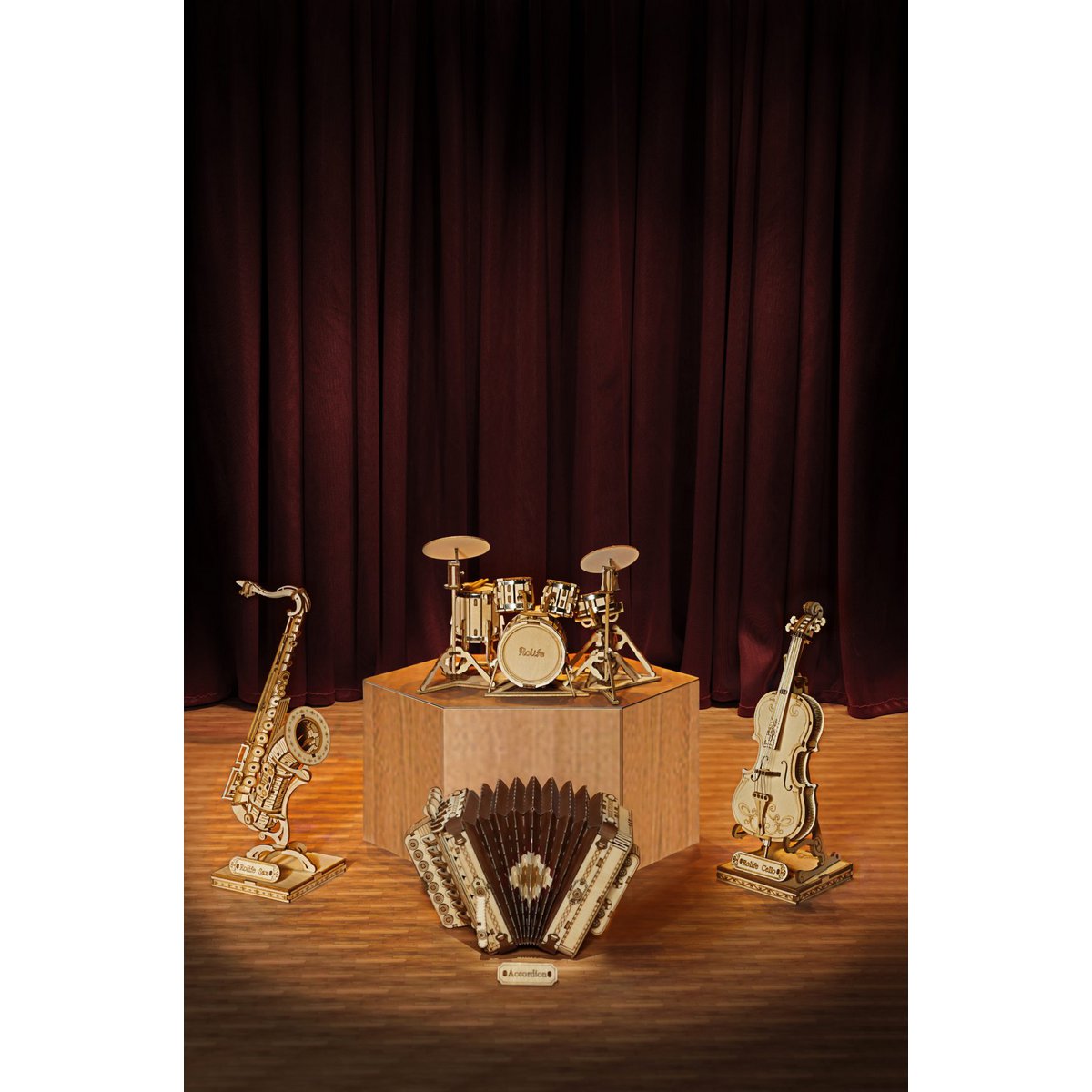 Robotime, 3D Houten Puzzel Muziekinstrument Cello