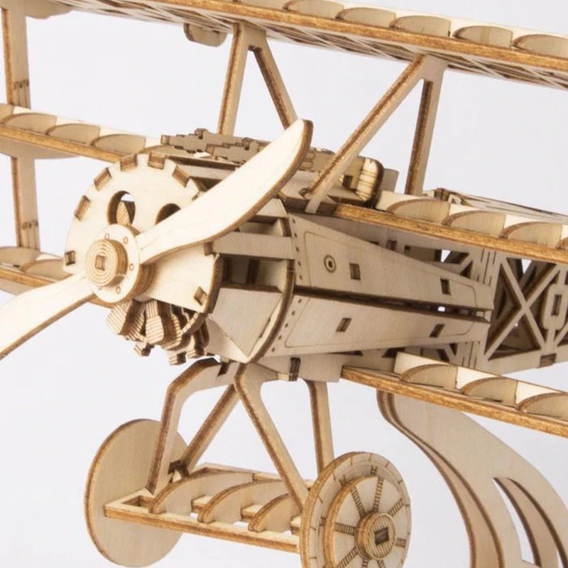 Robotime, 3D Houten Puzzel Vliegtuig