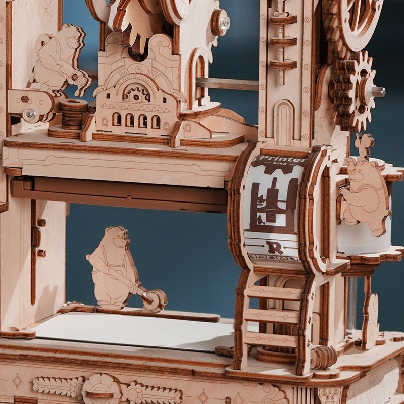 Robotime 3D Houten Puzzel Classic Printing Press, LK602, 21,5x14,5x27cm