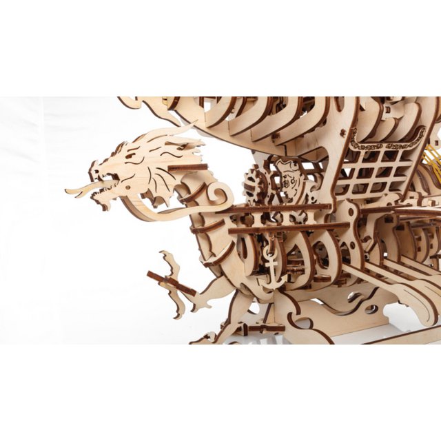 DIY Eco Wood Art 3D Mechanische Puzzel Piratenluchtschip Skylord, 327, 37,1×37,7×25,5cm