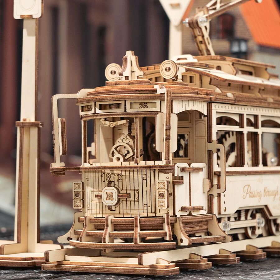 Robotime, Houten Puzzel 3D Classic City Tram, LK801, 24,7x16,5x28,7cm