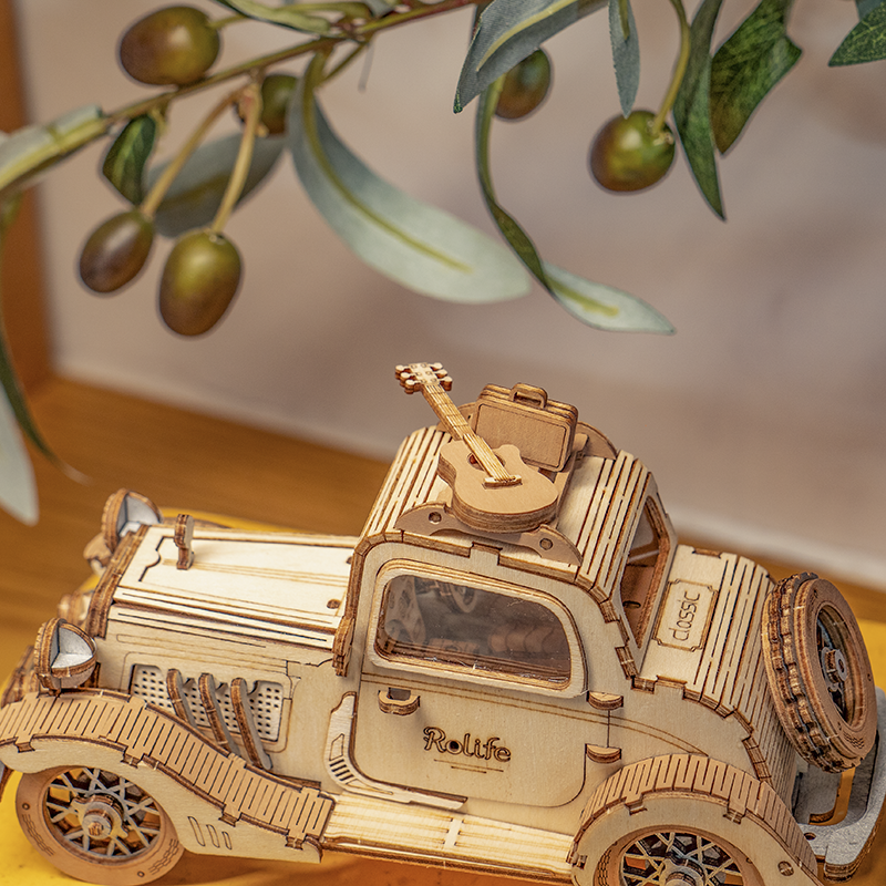 Robotime, 3D Houten Puzzel Vintage Car